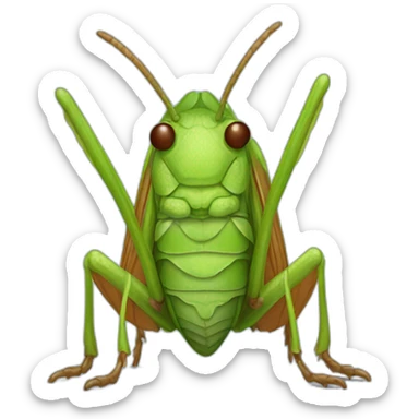 Grass hopper with bodies sticker