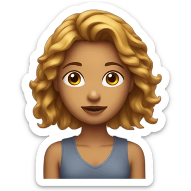 Fille que embrasser son copain sticker