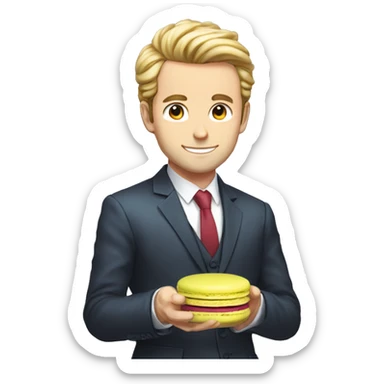 Macron manga des macaron sticker