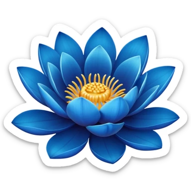 Blue lotus emoji sticker