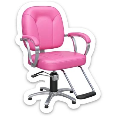 pink hairstylist chair sticker