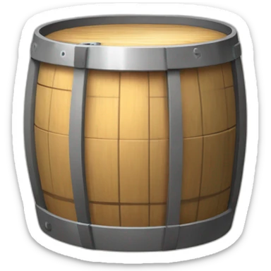 Radioctive barrel, Apple style emoji, 3D sticker