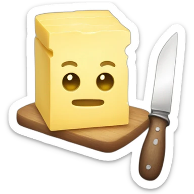 butter with knife sticker