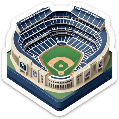 Yankee stadium exterior isometric sticker