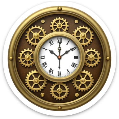 mechanic clock sticker