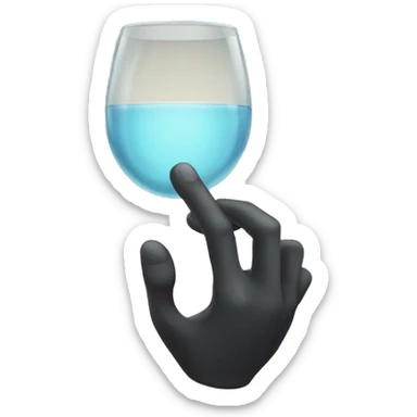 A hand dies as if it had a glass in its hand sticker