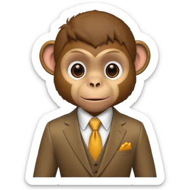 monkey with clothes sticker