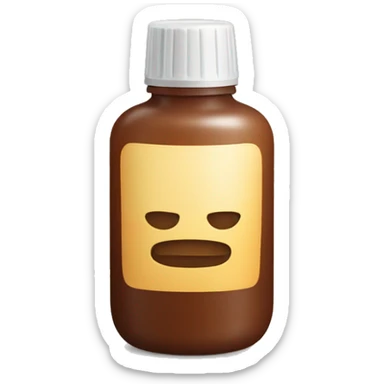 brown gel bottle sticker
