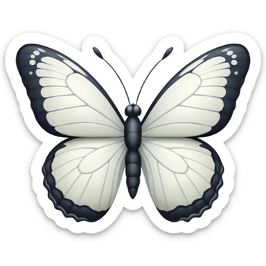 White butterfly sticker