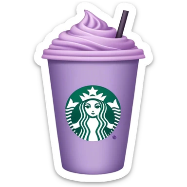 light purple starbucks cup sticker