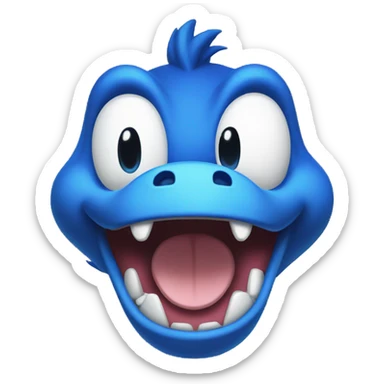 Blue yoshi beast mode sticker
