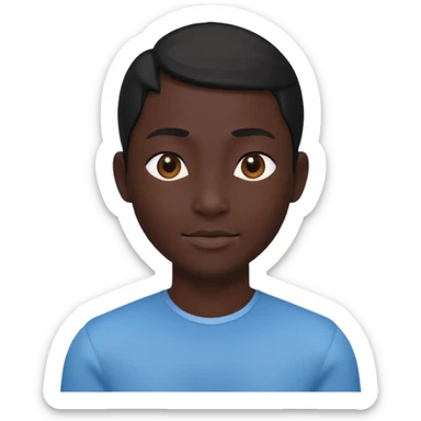 avatar monochrome black default 3d sticker