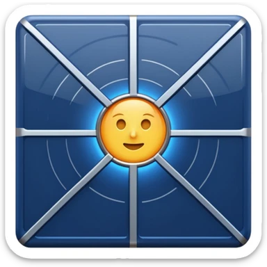 two dimensional solar panel sticker