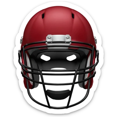 college football player helmets dark red  sticker
