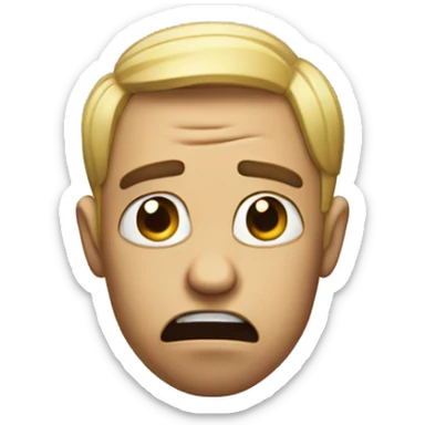 shaking head in disappointment  sticker