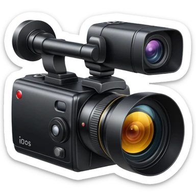 Video camera with lens covered.

 sticker