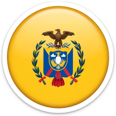 Bandera de colombia circular sticker