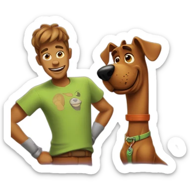 Scooby and Scrappy Doo sticker