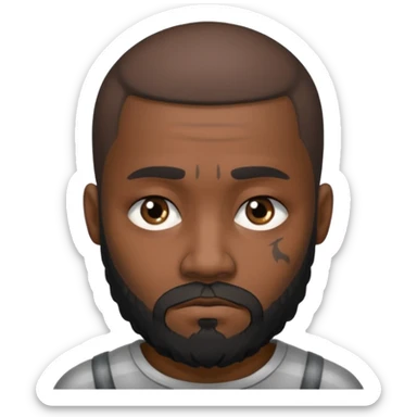 sad black tattooed bearded male prisoner sticker