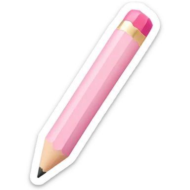 pastel pink pencil sticker