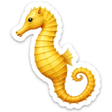  Yellow Sea horse sticker