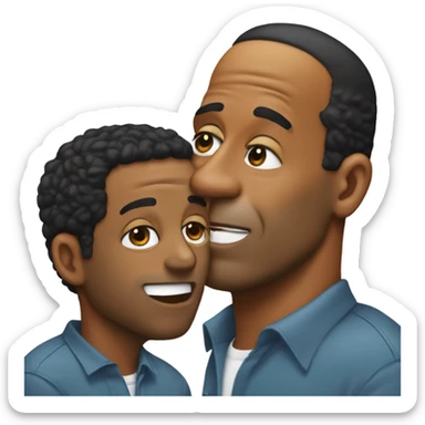 Oj Simpson whispering in Travis hunters ear  sticker