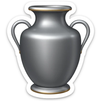 grey metalici urn sticker