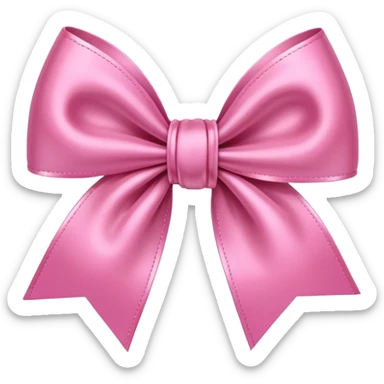 pink ribbon bow sticker