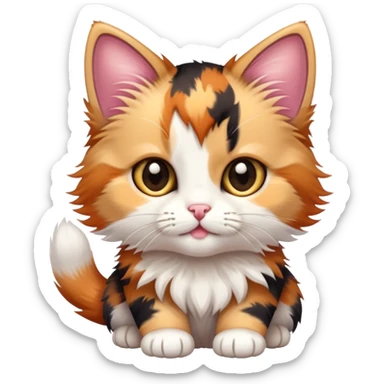 Calico kitten sticker