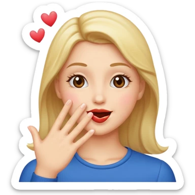 Blowing kisses sticker