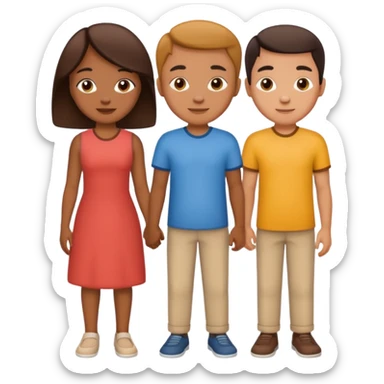 family of four icon sticker