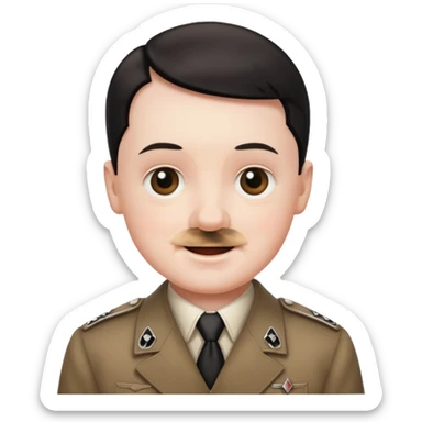 Hitler cute babyface sticker