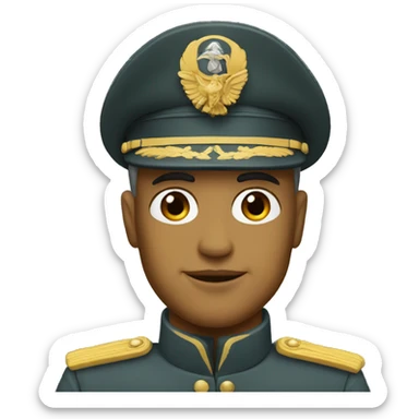 beautiful military general sticker