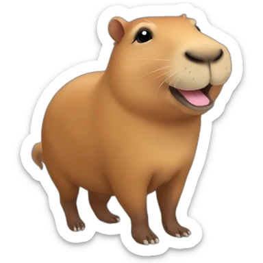 happy capybara sticker