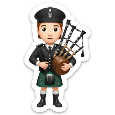 Bagpiper sticker