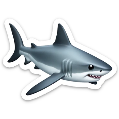 Cute Black tip shark sticker