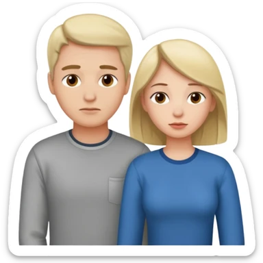 Girl thinking about another man while with her man sticker