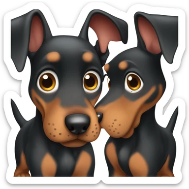 Cute Doberman puppy  sticker