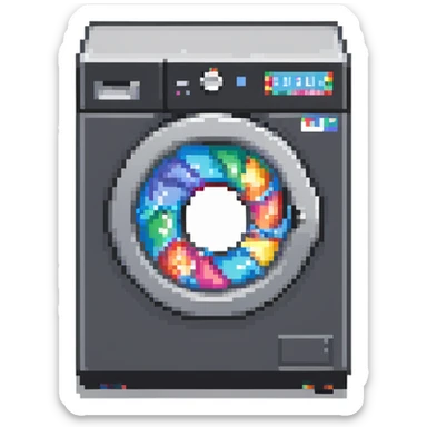 washing machine with spinning cycle sticker