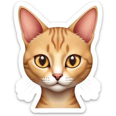 Oriental cat sticker