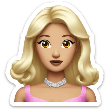 glamorous asian barbie  sticker