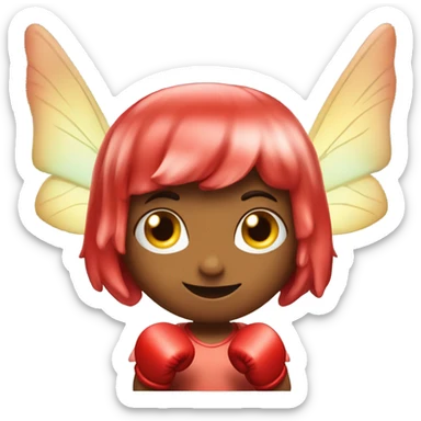 A fairy with boxing gloves  sticker