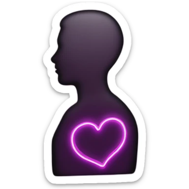 Suggestive silhouette neon sign sticker