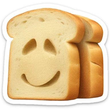 Just two plain bread slices stacked sticker