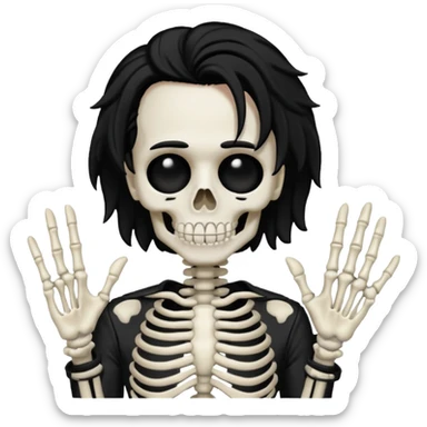 Make a Playboi Carti yvl skeleton hand emoji sticker