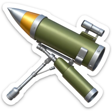 olive-colored shoulder-mounted rocket launcher sticker