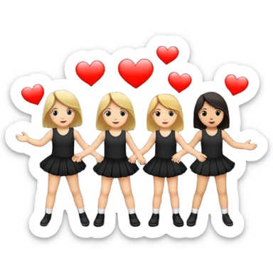 Schüler die auf einer schwarzen bühne tanzen mit dunlem hintergrund sticker