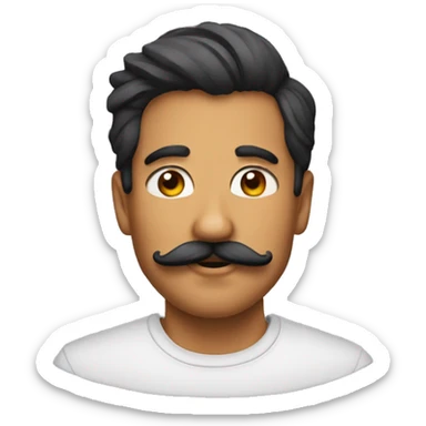 dégradé moustache metisse sticker