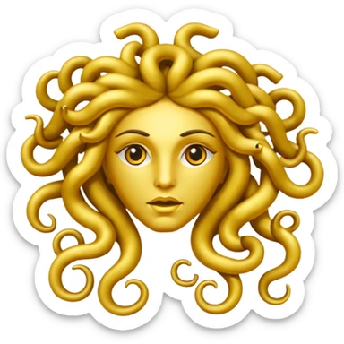 The Sicilian Medusa in gold sticker