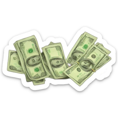 briefcase with money sticker